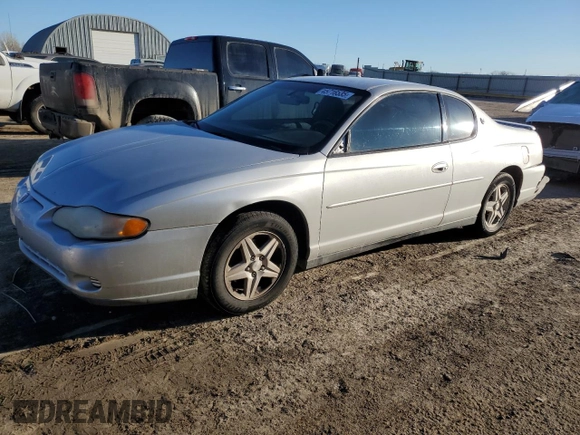 2002 Chevrolet Monte Carlo LS with VIN 2G1WW12E529100572, listed as a Copart auction lot 45716535 with 286,357 mi miles and Salvage Title. Bid and sale history available at carsss.com. Image 1.