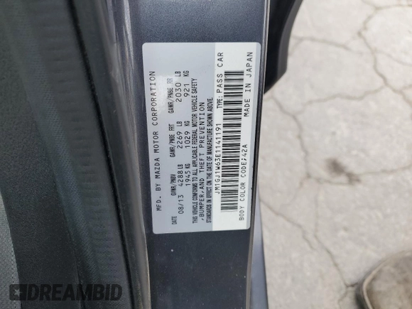 2014 Mazda 6 i Grand Touring with VIN JM1GJ1W63E1141191, listed as a Copart auction lot 47986875 with 99,016 mi miles and Salvage Title. Bid and sale history available at carsss.com. Image 12.