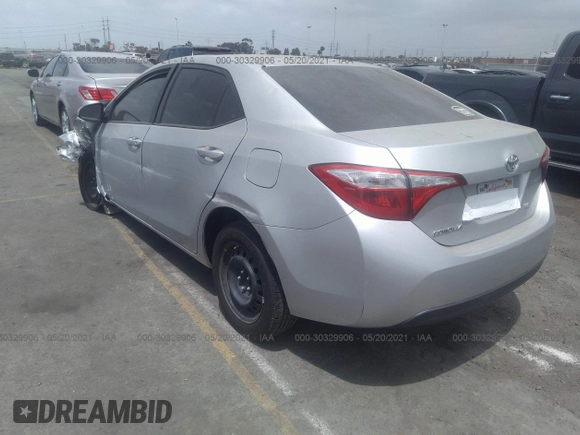 2015 Toyota Corolla L with VIN 5YFBURHE0FP281457, listed as a IAAI auction lot 39664934 with Not Provided miles and . Bid and sale history available at DreamBid. Image 3.