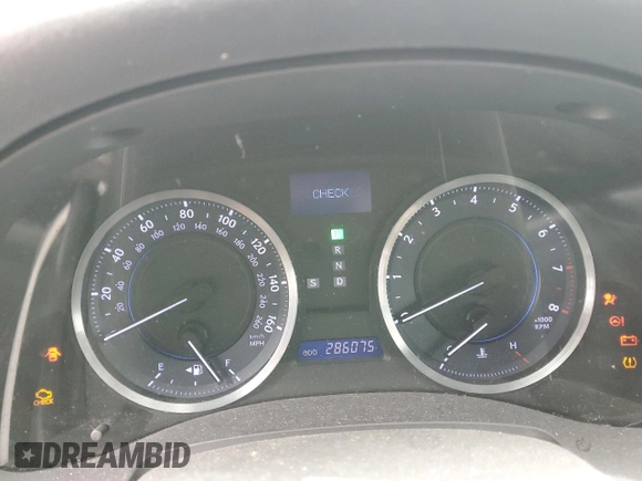2012 Lexus IS 250 with VIN JTHCF5C21C5054645, listed as a Copart auction lot 51917645 with 286,075 mi miles and Salvage Title. Bid and sale history available at DreamBid. Image 9.