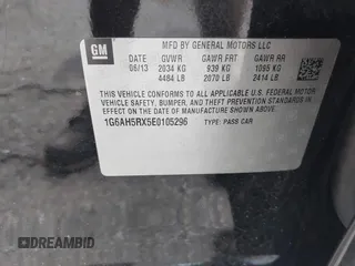 2014 Cadillac ATS Luxury AWD with VIN 1G6AH5RX5E0105296, listed as a IAAI auction lot 42534349 with 219,887 mi miles and . Bid and sale history available at DreamBid. Image 9.