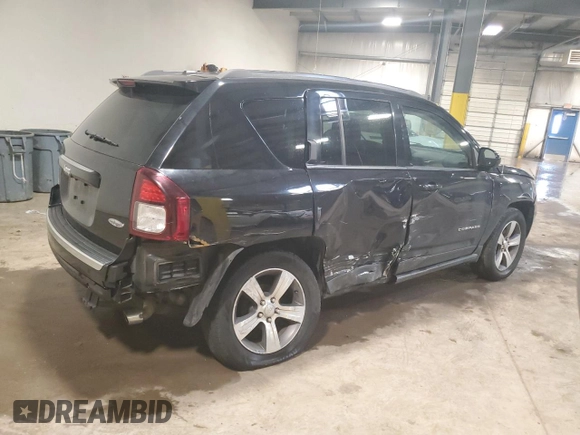 2017 Jeep Compass Latitude with VIN 1C4NJDEB6HD168072, listed as a Copart auction lot 63045025 with 82,975 mi miles and Salvage title. Bid and sale history available at DreamBid. Image 3.