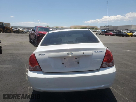2006 Hyundai Elantra GLS with VIN KMHDN46D96U288604, listed as a Copart auction lot 58603915 with 92,518 mi miles and Salvage title. Bid and sale history available at DreamBid. Image 6.