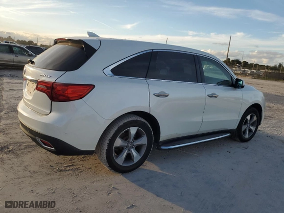 2015 Acura MDX with VIN 5FRYD3H2XFB012552, listed as a Copart auction lot 85082624 with 128,526 mi miles and Salvage Title. Bid and sale history available at carsss.com. Image 3.