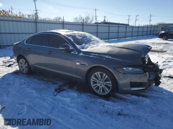 2018 Jaguar XF with VIN SAJBJ4EV6JCY56096, listed as a Copart auction lot 86593884 with 56,896 mi miles and Salvage Title. Bid and sale history available at DreamBid. Image 4.