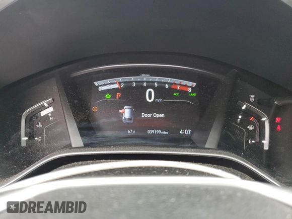 2021 Honda CR-V EX with VIN 5J6RW2H54MA007240, listed as a Copart auction lot 59720135 with 39,199 mi miles and Salvage title. Bid and sale history available at DreamBid. Image 9.