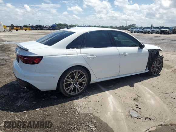 2021 Audi S4 Prestige with VIN WAUC4AF40MA013815, listed as a Copart auction lot 49335674 with 17,424 mi miles and Salvage Title. Bid and sale history available at carsss.com. Image 3.