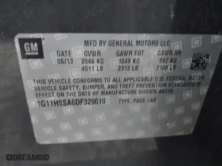 2013 Chevrolet Malibu LTZ with VIN 1G11H5SA6DF329619, listed as a IAAI auction lot 41928268 with 204,760 mi miles. Bid and sale history available at carsss.com. Image 9.