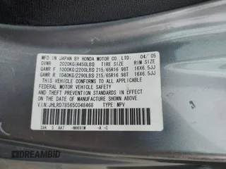 2005 Honda CR-V LX with VIN JHLRD78565C048468, listed as a Copart auction lot 45979075 with 149,347 mi miles and Salvage Title. Bid and sale history available at carsss.com. Image 13.