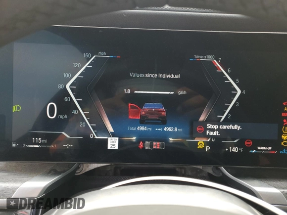 2023 BMW 7 Series 760i xDrive with VIN WBA33EJ08PCL84213, listed as a Copart auction lot 62388195 with 4,984 mi miles and Clean title. Bid and sale history available at DreamBid. Image 9.