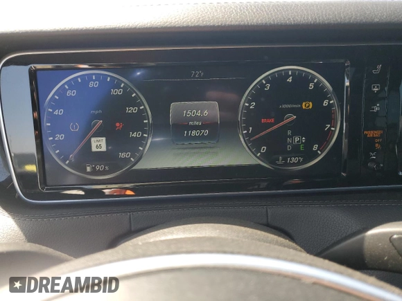 2016 Mercedes-Benz S-Class S 550 with VIN WDDXJ8FB4GA011144, listed as a Copart auction lot 52050895 with 118,070 mi miles and Salvage Title. Bid and sale history available at carsss.com. Image 9.