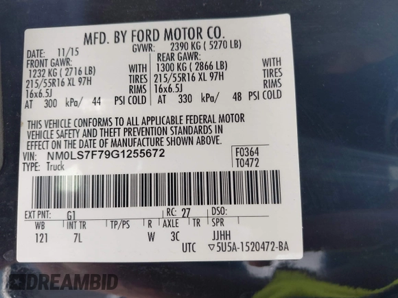 2016 Ford Transit Connect XLT с VIN NM0LS7F79G1255672, выставлен на аукционе IAAI как лот 42549302 с пробегом 174 878 миль миль и . История ставок и продаж доступна на DreamBid. Изображение 9.