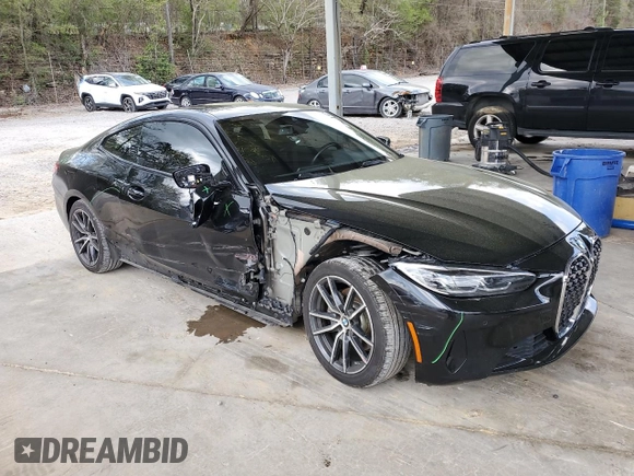 2021 BMW 4 Series 430i z VIN WBA53AP0XMCH56237, wystawiony jako Copart lot #51148215 z przebiegiem 39 686 mil mil oraz Szkoda całkowita • Salvage title. Historia ofert i sprzedaży dostępna na DreamBid. Obrazek 4.