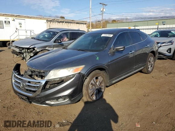 2013 Honda Crosstour EX-L with VIN 5J6TF2H58DL004464, listed as a Copart auction lot 77202994 with 142,494 mi miles and Salvage Title. Bid and sale history available at carsss.com. Image 1.