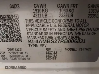 2024 Buick Encore GX Preferred with VIN KL4AMBS27RB006831, listed as a IAAI auction lot 42335000 with 15,614 mi miles and . Bid and sale history available at DreamBid. Image 9.