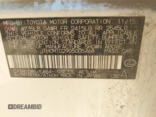 2016 Lexus IS 300/350 z VIN JTHCM1D29G5005468, wystawiony jako IAAI lot #42307494 z przebiegiem 83 932 mil mil oraz . Historia ofert i sprzedaży dostępna na DreamBid. Obrazek 9.