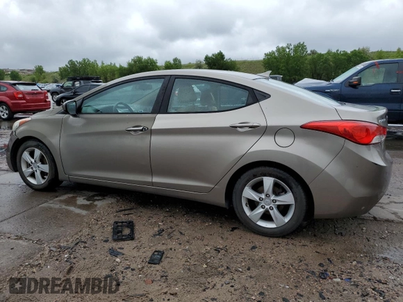 2013 Hyundai Elantra GLS with VIN 5NPDH4AE3DH342353, listed as a Copart auction lot 59496535 with 127,399 mi miles and Salvage title. Bid and sale history available at DreamBid. Image 2.