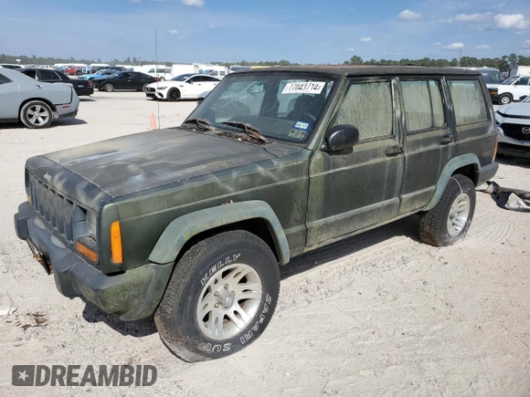 1997 Jeep Cherokee SE with VIN 1J4FT28SXVL540135, listed as a Copart auction lot 77043714 with 0 mi miles and Clean Title. Bid and sale history available at carsss.com. Image 1.