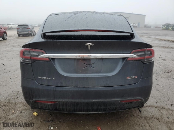 2017 Tesla Model X P100D with VIN 5YJXCBE48HF052633, listed as a Copart auction lot 38883234 with NaN miles and Salvage Title. Bid and sale history available at carsss.com. Image 6.