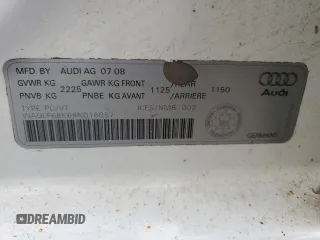 2009 Audi A4 z VIN WAULF68K69N016057, wystawiony jako Copart lot #81357904 z przebiegiem 289 443 mil mil oraz Czysty tytuł • Clean title. Historia ofert i sprzedaży dostępna na DreamBid. Obrazek 12.