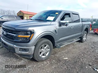 2024 Ford F-150 XLT with VIN 1FTEW3LPXRFA58948, listed as a IAAI auction lot 41537215 with 14,887 mi miles. Bid and sale history available at carsss.com. Image 2.