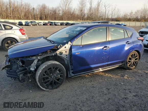 2024 Subaru Impreza RS with VIN JF1GUHJC0R8340375, listed as a Copart auction lot 78351804 with 9,853 mi miles and Salvage Title. Bid and sale history available at carsss.com. Image 1.