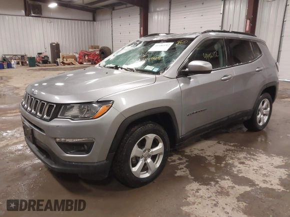 2020 Jeep Compass Latitude with VIN 3C4NJDBB1LT155169, listed as a IAAI auction lot 41486112 with 42,857 mi miles and . Bid and sale history available at DreamBid. Image 17.