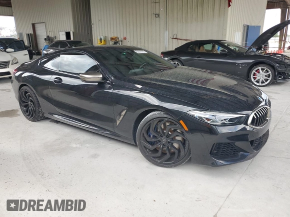 2021 BMW 8 Series M850i xDrive with VIN WBABC4C0XMCG35539, listed as a Copart auction lot 52070705 with 0 mi miles and Non Repairable. Bid and sale history available at carsss.com. Image 4.