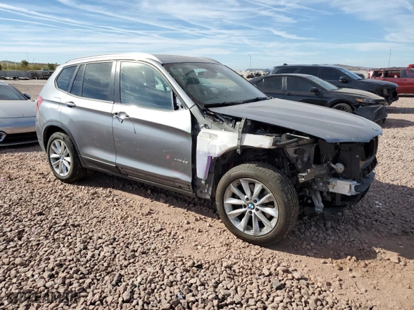 2016 BMW X3 xDrive28i with VIN 5UXWX9C54G0D78657, listed as a Copart auction lot 42431825 with 33,352 mi miles and Salvage Title. Bid and sale history available at carsss.com. Image 4.