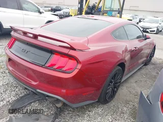 2019 Ford Mustang GT with VIN 1FA6P8CF8K5168730, listed as a IAAI auction lot 41847852 with 42,876 mi miles. Bid and sale history available at carsss.com. Image 4.