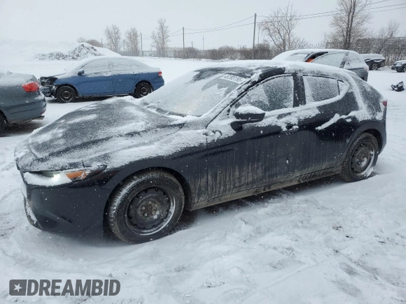 2023 Mazda 3 S Carbon Edition with VIN JM1BPBLM1P1614736, listed as a Copart auction lot 46285155 with 56,830 mi miles and Salvage Title. Bid and sale history available at DreamBid. Image 1.