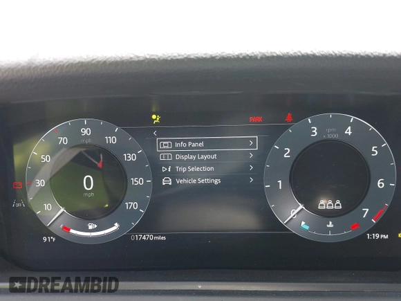 2025 Land Rover Range Rover Velar Dynamic SE with VIN SALYL2EX1SA394559, listed as a IAAI auction lot 42262198 with 17,470 mi miles and . Bid and sale history available at DreamBid. Image 7.