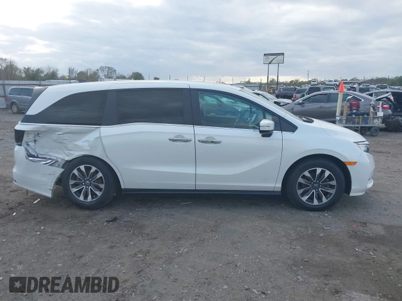 2022 Honda Odyssey EX-L with VIN 5FNRL6H77NB032262, listed as a IAAI auction lot 40772227 with 35,053 mi miles and . Bid and sale history available at DreamBid. Image 13.