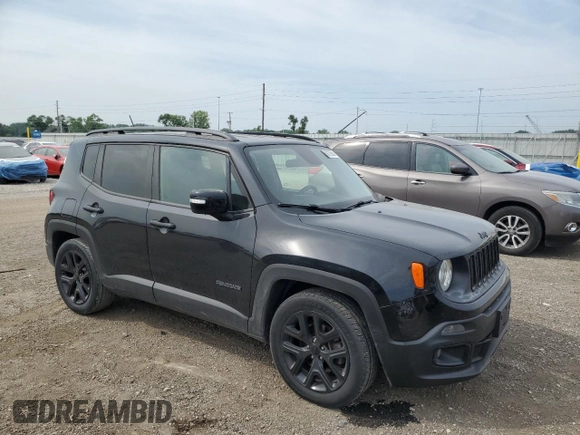 2017 Jeep Renegade Latitude with VIN ZACCJABBXHPF27614, listed as a Copart auction lot 59770505 with 95,981 mi miles and Salvage title. Bid and sale history available at DreamBid. Image 4.