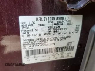 2011 Ford Explorer XLT z VIN 1FMHK8D85BGA03221, wystawiony jako Copart lot #55134665 z przebiegiem 116 381 mil mil oraz Szkoda całkowita • Salvage title. Historia ofert i sprzedaży dostępna na DreamBid. Obrazek 13.
