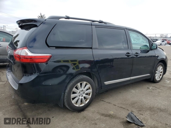 2017 Toyota Sienna LE with VIN 5TDJZ3DC7HS185821, listed as a Copart auction lot 45869055 with 99,169 mi miles and Salvage Title. Bid and sale history available at carsss.com. Image 3.