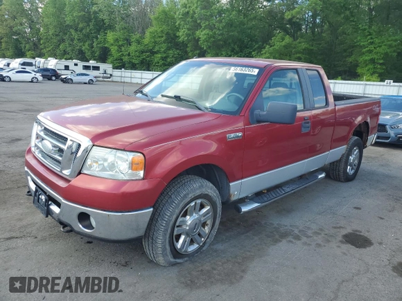 2008 Ford F-150 STX with VIN 1FTRX14W48FA50562, listed as a Copart auction lot 56163265 with 121,496 mi miles and Clean title. Bid and sale history available at DreamBid. Image 1.