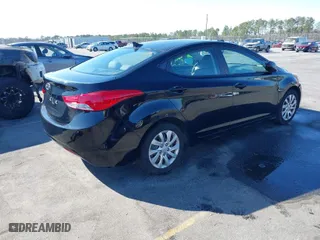 2012 Hyundai Elantra GLS PZEV with VIN KMHDH4AE3CU321695, listed as a IAAI auction lot 41675612 with 105,694 mi miles. Bid and sale history available at carsss.com. Image 4.