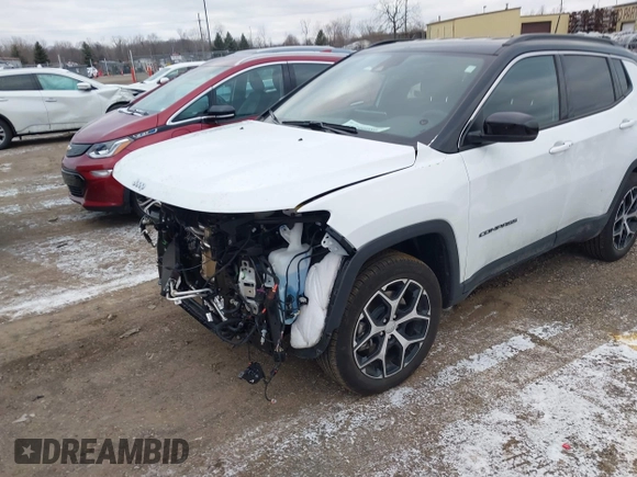 2024 Jeep Compass Limited с VIN 3C4NJDCN2RT103258, выставлен на аукционе IAAI как лот 41246086 с пробегом 3 792 миль миль и . История ставок и продаж доступна на DreamBid. Изображение 2.