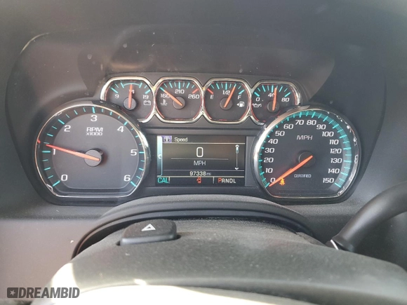 2020 Chevrolet Tahoe Commercial with VIN 1GNSKDEC5LR252282, listed as a Copart auction lot 48321235 with 97,338 mi miles and Salvage Title. Bid and sale history available at carsss.com. Image 9.