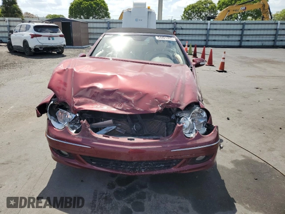 2008 Mercedes-Benz CLK 350 with VIN WDBTK56F48T094425, listed as a Copart auction lot 54401365 with 66,818 mi miles and Salvage title. Bid and sale history available at DreamBid. Image 5.