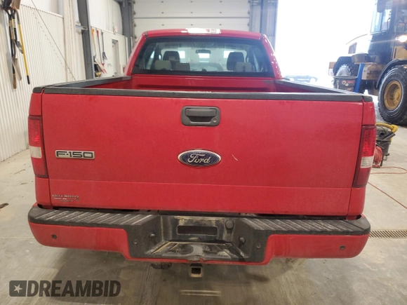 2008 Ford F-150 STX with VIN 1FTRX14W88FC05405, listed as a Copart auction lot 59258595 with 105,434 mi miles and Clean title. Bid and sale history available at DreamBid. Image 6.