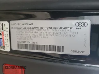 2019 Audi A6 Premium Plus with VIN WAUE8AF22KN123315, listed as a Copart auction lot 47664344 with 51,048 mi miles. Bid and sale history available at carsss.com. Image 13.