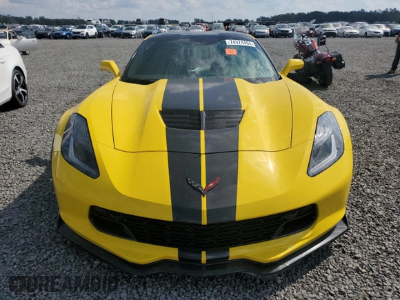 2018 Chevrolet Corvette Z06 2LZ with VIN 1G1YS2D67J5600180, listed as a Copart auction lot 74374494 with 0 mi miles and Salvage Title. Bid and sale history available at carsss.com. Image 5.