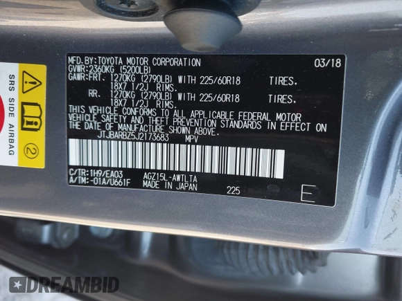 2018 Lexus NX with VIN JTJBARBZ5J2173683, listed as a IAAI auction lot 41353433 with 48,867 mi miles. Bid and sale history available at carsss.com. Image 9.