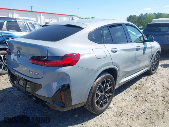 2023 BMW X4 M40i with VIN 5UX43DT06P9T36381, listed as a IAAI auction lot 41999429 with 21,444 mi miles and . Bid and sale history available at DreamBid. Image 4.
