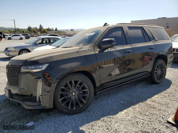 2021 Cadillac Escalade Premium Luxury with VIN 1GYS4CKL1MR261039, listed as a Copart auction lot 67672354 with 72,751 mi miles and Salvage Title. Bid and sale history available at carsss.com. Image 1.