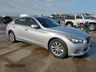 2016 Infiniti Q50 2.0t Premium with VIN JN1CV7AP3GM202596, listed as a Copart auction lot 50618035 with 135,679 mi miles and Salvage Title. Bid and sale history available at carsss.com. Image 4.