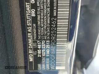 2013 Mercedes-Benz C 300 Sport с VIN WDDGF8AB9DR252462, выставлен на аукционе Copart как лот 62599095 с пробегом 132 670 миль миль и Списание • Salvage title. История ставок и продаж доступна на DreamBid. Изображение 13.