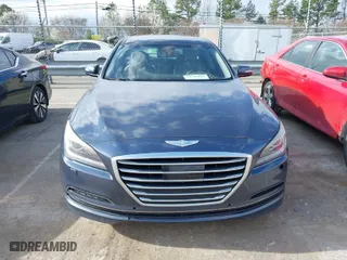 2015 Hyundai Genesis 3.8L with VIN KMHGN4JE6FU037519, listed as a IAAI auction lot 41743242 with 196,098 mi miles. Bid and sale history available at carsss.com. Image 12.